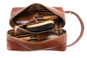 Travel Shoe Kit | Vintage Chestnut Leather