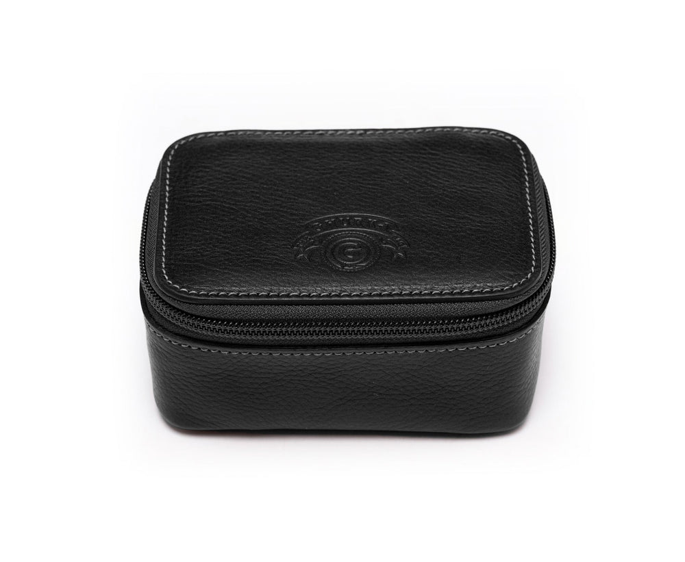 Travel Watch Case No. 257 | Vintage Black Leather - Ghurka