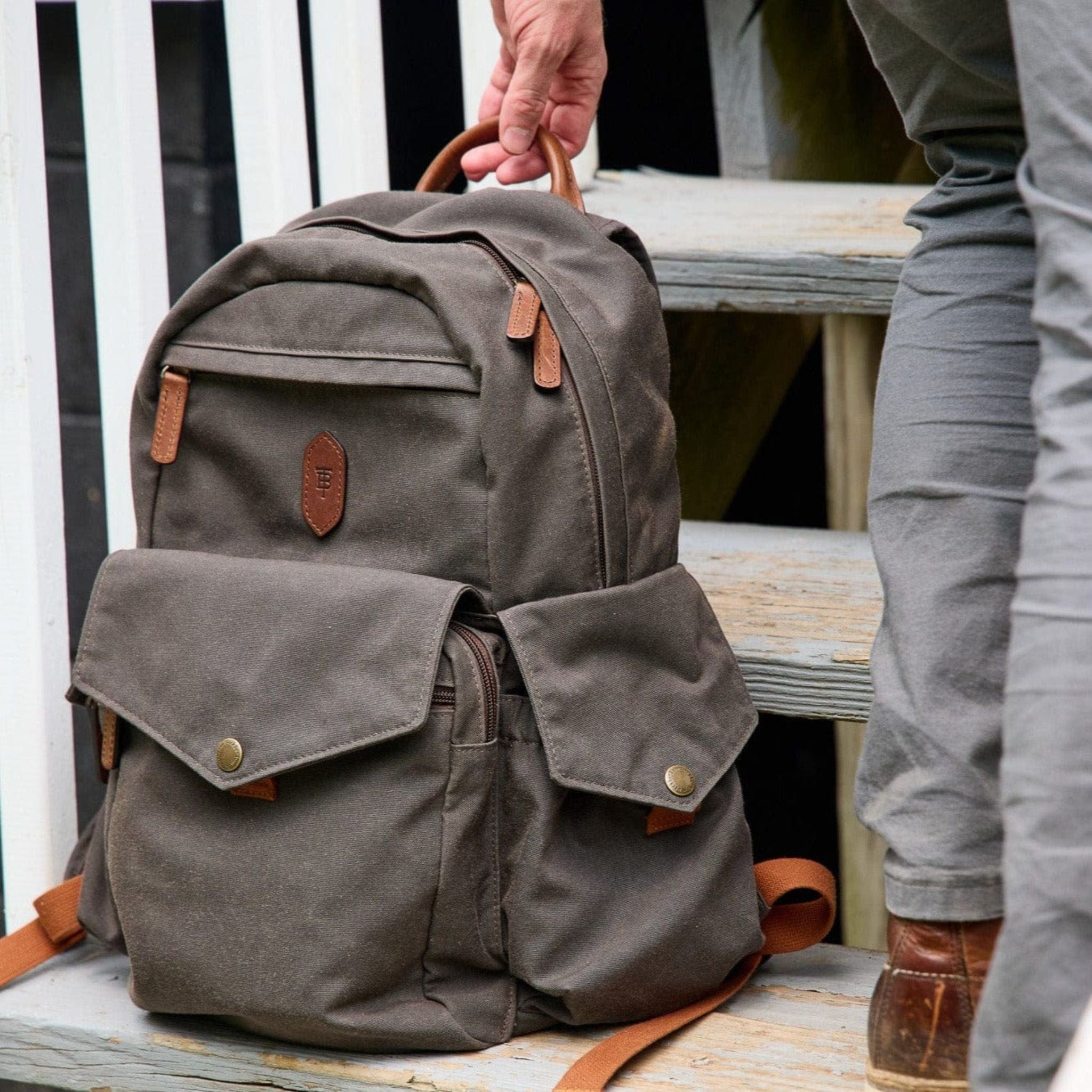 Weatherproof Waxed Canvas Backpack | Over The Moon