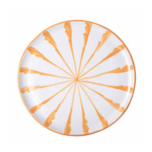 Casa Melocoton Dinner Plate with Candy Cane Stripes