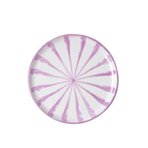 Casa Lila Salad Plate with Candy Cane Stripes