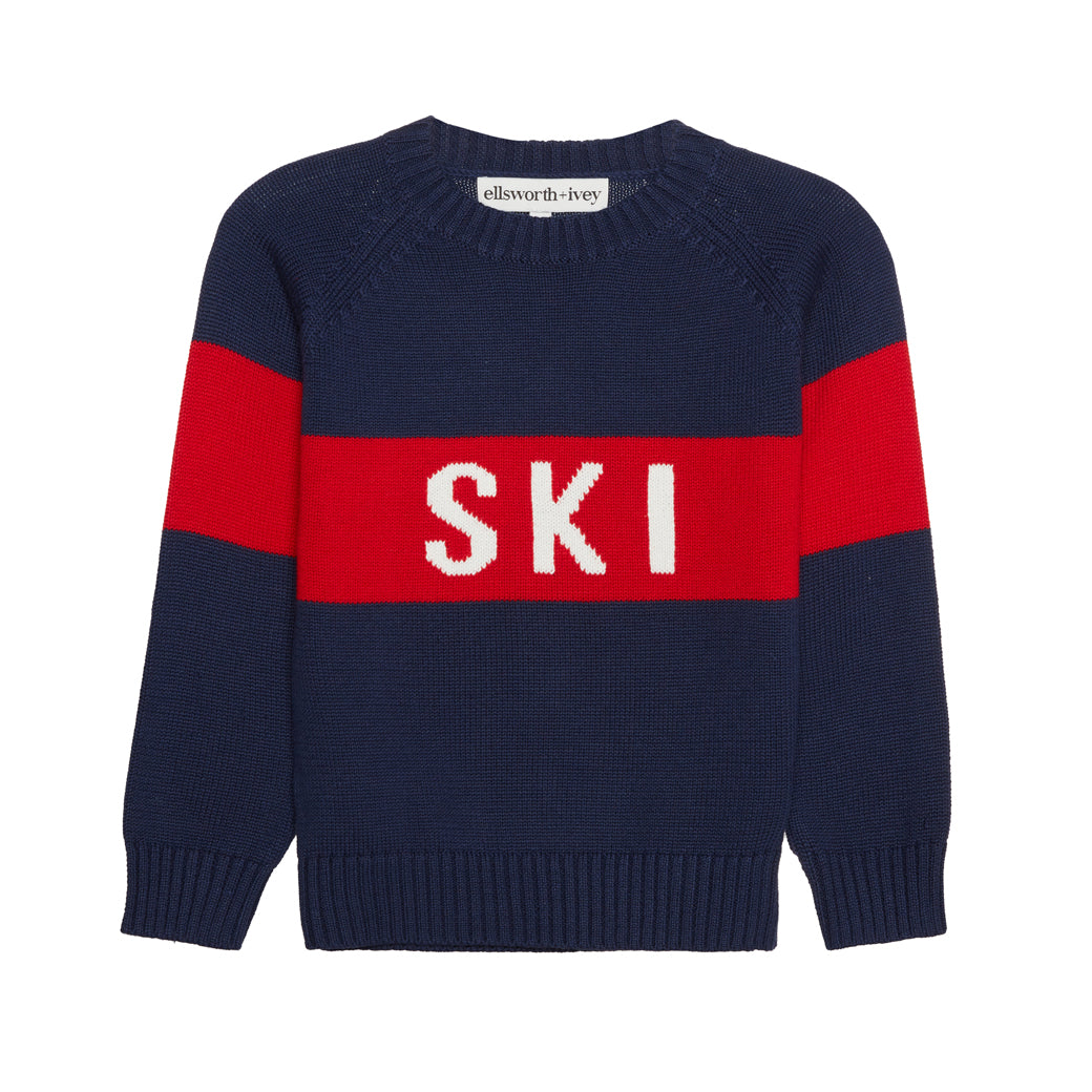 Children’s Block Ski Crewneck Sweater