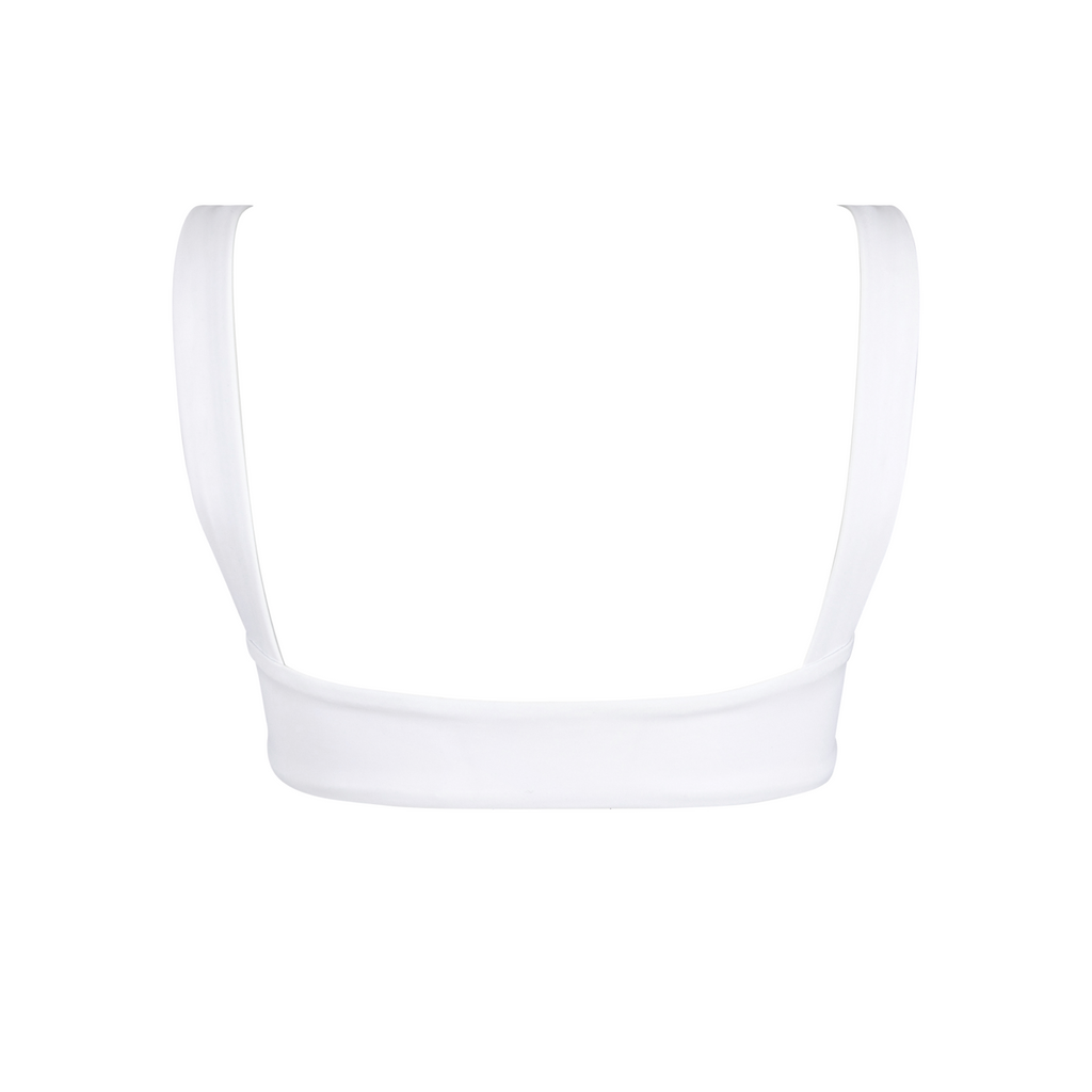 Women's White Bandeau Bikini Top