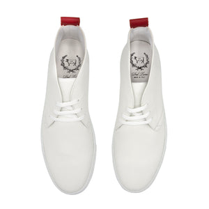 Men's White Leather Chukka Sneaker