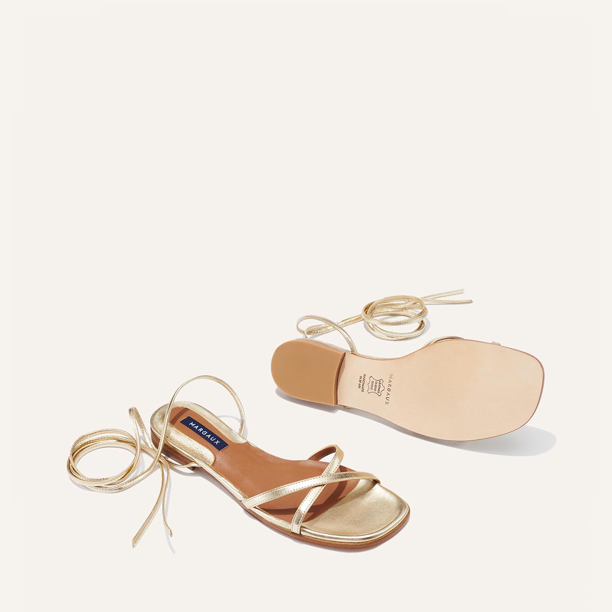 The Wrap Sandal in Champagne