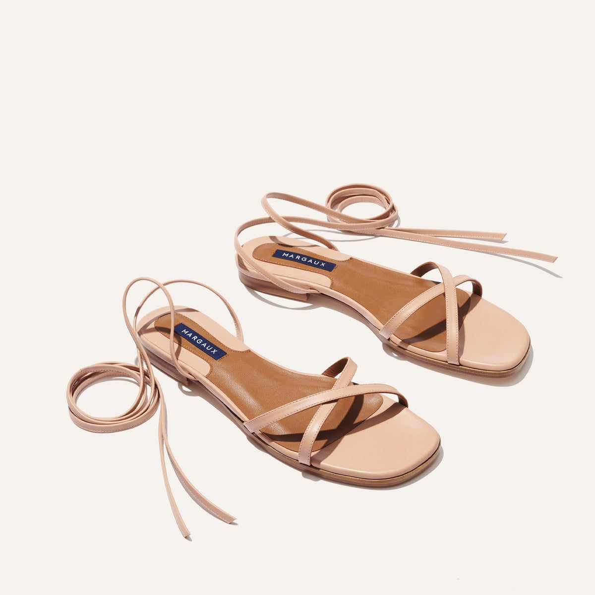 The Wrap Sandal in Rose Nappa Over The Moon - Main Image