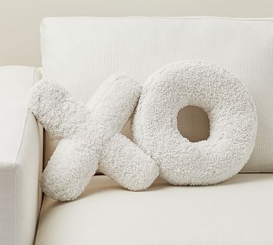 Cozy Teddy Faux Fur XO Shaped Pillow