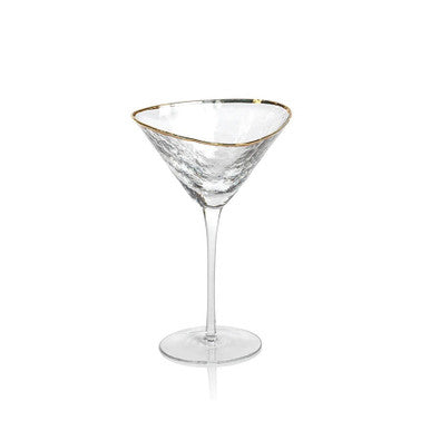 Aperitivo Triangular Martini Glasses with Gold Rim (Set of 4) Create New Wish List